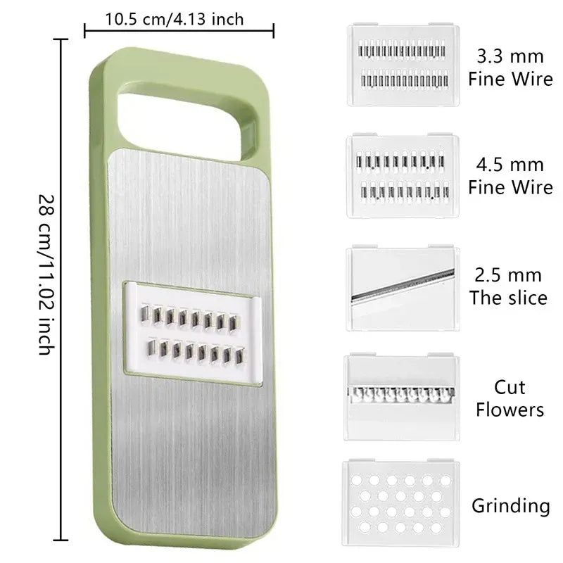 5-in-1 Multifunctional High-Quality Vegetable & Fruit Slicer With Five Changeable Blades